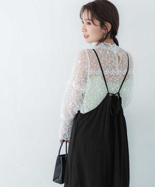 coca（coca）（コカ）の「キャミワンピース（ワンピース・レディース・ベージュ/ブラック・ONE SIZE）」の12枚目の写真