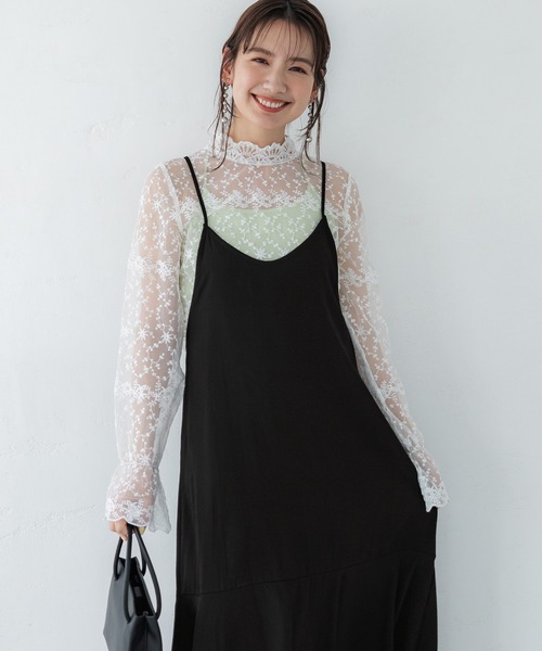 coca（coca）（コカ）の「キャミワンピース（ワンピース・レディース・ベージュ/ブラック・ONE SIZE）」の10枚目の写真