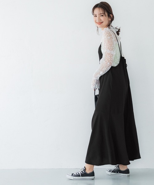 coca（coca）（コカ）の「キャミワンピース（ワンピース・レディース・ベージュ/ブラック・ONE SIZE）」の3枚目の写真