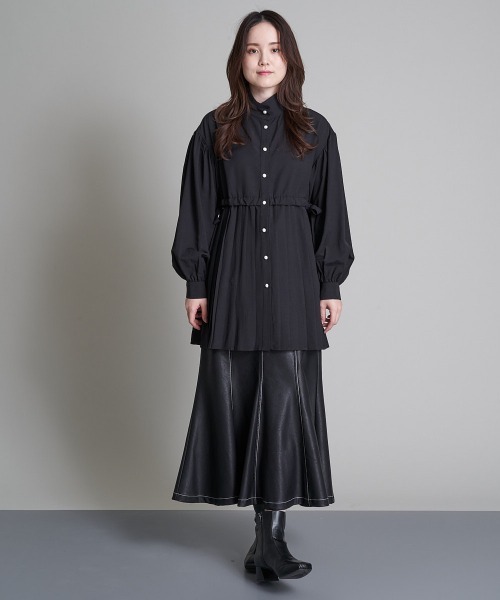 A de a.v.v（アードアー・ヴェ・ヴェ）の「裾プリーツボリュームスリーブブラウス（シャツ/ブラウス・レディース・ライトパープル/ブラック/ホワイト・38/36/MEDIUM/SMALL）」の9枚目の写真