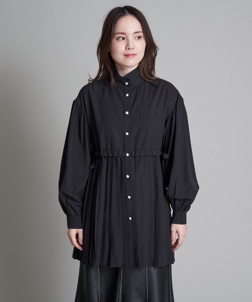 A de a.v.v（アードアー・ヴェ・ヴェ）の「裾プリーツボリュームスリーブブラウス（シャツ/ブラウス・レディース・ライトパープル/ブラック/ホワイト・38/36/MEDIUM/SMALL）」の12枚目の写真