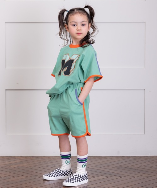 BIG FIELD(ビッグフィールド)の「サイドラインナンバーTシャツ/UVカット(80~150cm)(Tシャツ/カットソー・キッズ・ブルー/オフホワイト/ライトグリーン・80/90/95/100/110/120/130/140/150)」の5枚目の写真