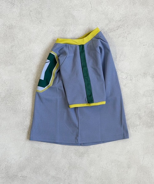 BIG FIELD(ビッグフィールド)の「サイドラインナンバーTシャツ/UVカット(80~150cm)(Tシャツ/カットソー・キッズ・ブルー/オフホワイト/ライトグリーン・80/90/95/100/110/120/130/140/150)」の11枚目の写真