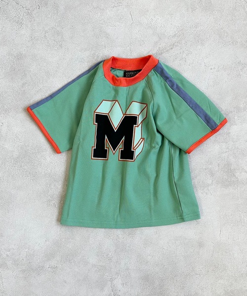 BIG FIELD(ビッグフィールド)の「サイドラインナンバーTシャツ/UVカット(80~150cm)(Tシャツ/カットソー・キッズ・ブルー/オフホワイト/ライトグリーン・80/90/95/100/110/120/130/140/150)」の6枚目の写真