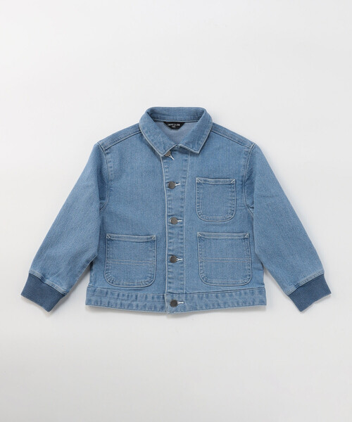 COMME CA ISM(コムサイズム)の「ステッチデニム ブルゾン(デニムジャケット・キッズ・インディゴブルー/ブルー・110cm/120cm/130cm/140cm/150cm)」の4枚目の写真