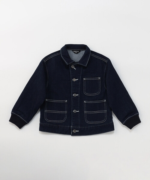 COMME CA ISM(コムサイズム)の「ステッチデニム ブルゾン(デニムジャケット・キッズ・インディゴブルー/ブルー・110cm/120cm/130cm/140cm/150cm)」の9枚目の写真