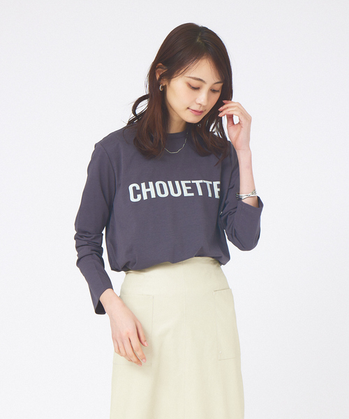 abahouse mavie(アバハウスマヴィ)の「コンパクトロゴロングTシャツ(Tシャツ/カットソー・レディース・ホワイト系その他/チャコールグレー/ホワイト・フリー)」の3枚目の写真