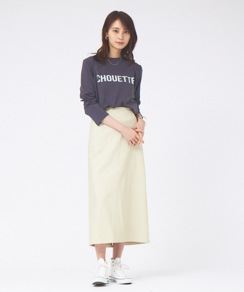 abahouse mavie(アバハウスマヴィ)の「コンパクトロゴロングTシャツ(Tシャツ/カットソー・レディース・ホワイト系その他/チャコールグレー/ホワイト・フリー)」の6枚目の写真