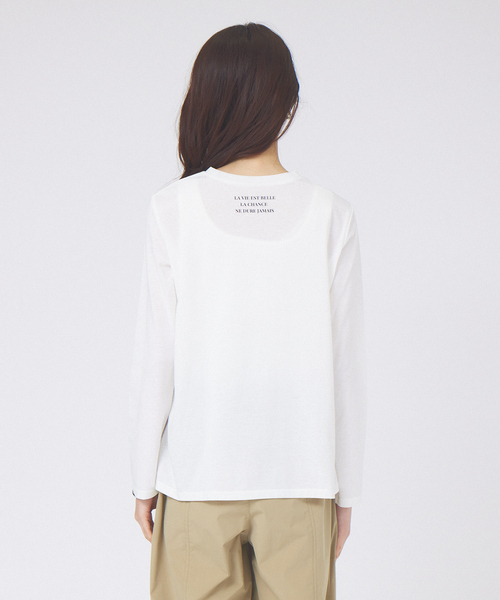 abahouse mavie(アバハウスマヴィ)の「コンパクトロゴロングTシャツ(Tシャツ/カットソー・レディース・ホワイト系その他/チャコールグレー/ホワイト・フリー)」の9枚目の写真