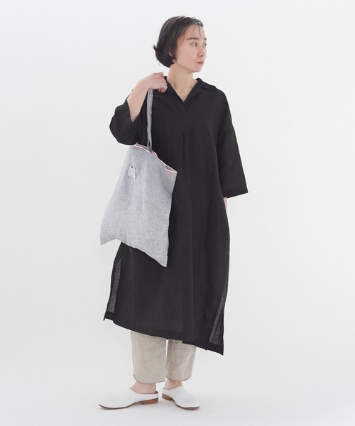 yuni ニットワイドカラー ワンピース yuni（ユニ ）の「ニットワイドカラー ワンピース（ワンピース）」 - WEAR