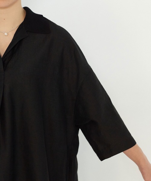 yuni（ユニ ）の「ニットワイドカラー ワンピース（ワンピース）」 - WEAR