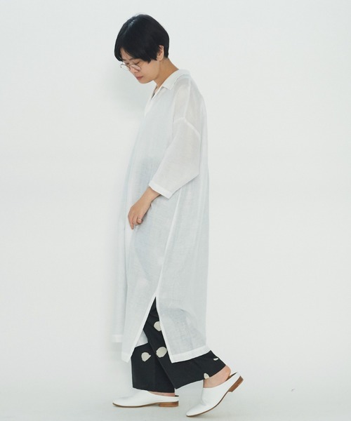 yuni（ユニ ）の「ニットワイドカラー ワンピース（ワンピース）」 - WEAR