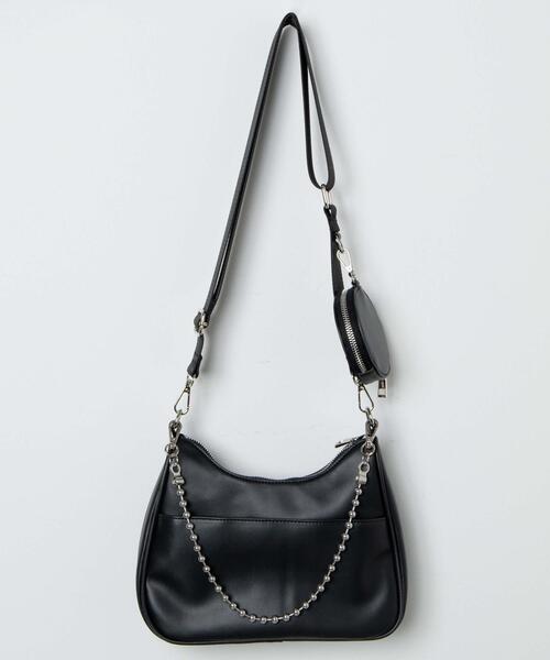 WEGO（ウィゴー）の「WEGO/ポーチ付きチェーンショルダー（ショルダーバッグ・レディース・ブラック・FREE）」の20枚目の写真