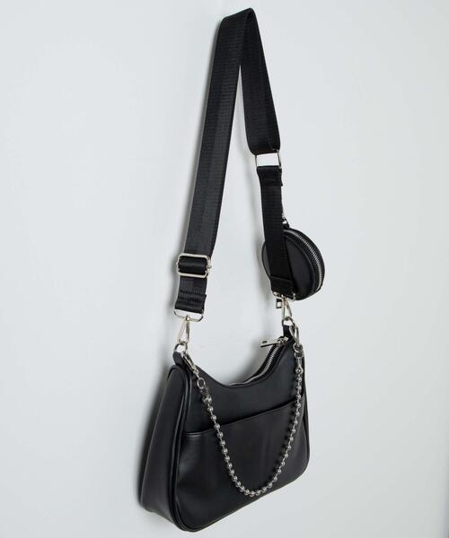 WEGO（ウィゴー）の「WEGO/ポーチ付きチェーンショルダー（ショルダーバッグ・レディース・ブラック・FREE）」の21枚目の写真