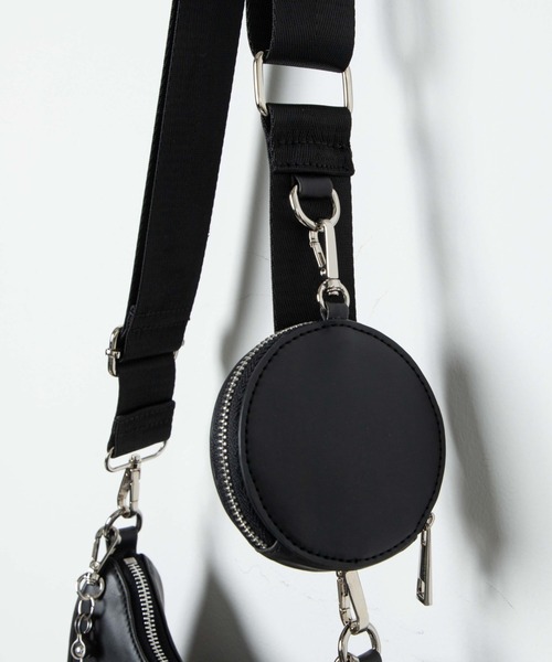 WEGO（ウィゴー）の「WEGO/ポーチ付きチェーンショルダー（ショルダーバッグ・レディース・ブラック・FREE）」の6枚目の写真