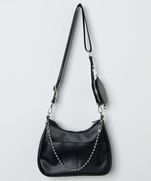 WEGO（ウィゴー）の「WEGO/ポーチ付きチェーンショルダー（ショルダーバッグ・レディース・ブラック・FREE）」の12枚目の写真