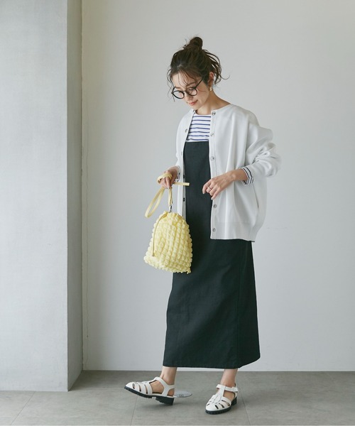 NANO universe（ナノユニバース）の「LB.04/ライトスポンディッシュメタルスナップカーディガン（カーディガン/ボレロ・レディース・ホワイト/ベージュ/グリーン/その他1/その他2・FREE）」の19枚目の写真