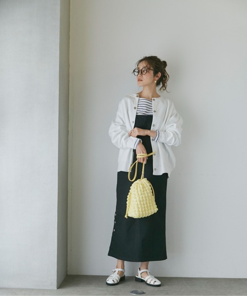 NANO universe（ナノユニバース）の「LB.04/ライトスポンディッシュメタルスナップカーディガン（カーディガン/ボレロ・レディース・ホワイト/ベージュ/グリーン/その他1/その他2・FREE）」の20枚目の写真