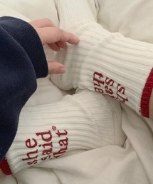 【LAMPOON】ヒールメッセージソックス