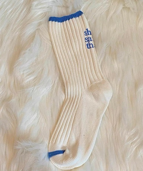 VIBGYOR（ヴィブジョー）の「【LAMPOON】ヒールメッセージソックス（ソックス/靴下・メンズ・レッド/ピンク/ブルー/ブラック・FREE）」の3枚目の写真