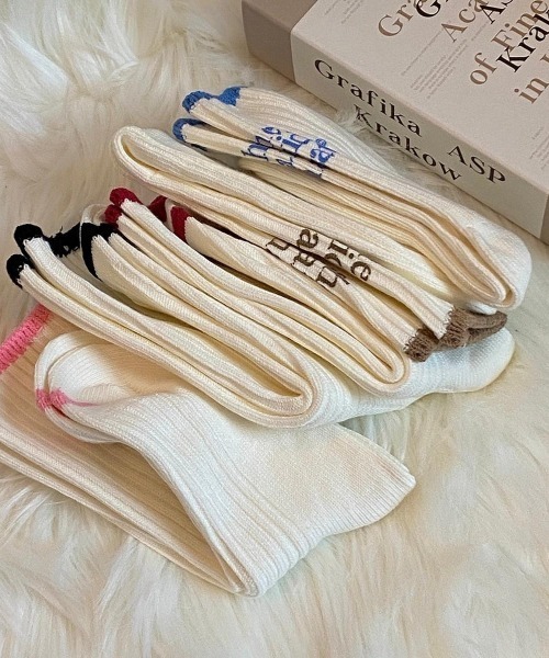 VIBGYOR（ヴィブジョー）の「【LAMPOON】ヒールメッセージソックス（ソックス/靴下・メンズ・レッド/ピンク/ブルー/ブラック・FREE）」の9枚目の写真