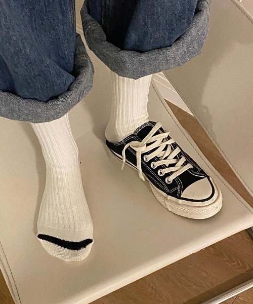 VIBGYOR（ヴィブジョー）の「【LAMPOON】ヒールメッセージソックス（ソックス/靴下・メンズ・レッド/ピンク/ブルー/ブラック・FREE）」の12枚目の写真