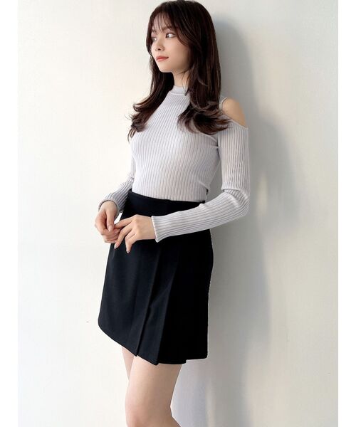 RESEXXY（リゼクシー）の「ポンチプリーツ切替スカパン（その他パンツ・レディース・ブラック/ベージュ・SMALL/MEDIUM）」の16枚目の写真