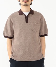BEAMS PLUS（ビームスプラス）の「BEAMS PLUS / コットンニット 2トーン ジャカード ポロシャツ（ポロシャツ）」