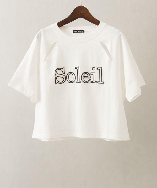 SpRay（スプレイ）の「ロゴラグランあきTシャツ（Tシャツ/カットソー・レディース・ライトブルー/アイボリー/チャコールグレー/オフホワイト/オートミール・FREE）」の2枚目の写真