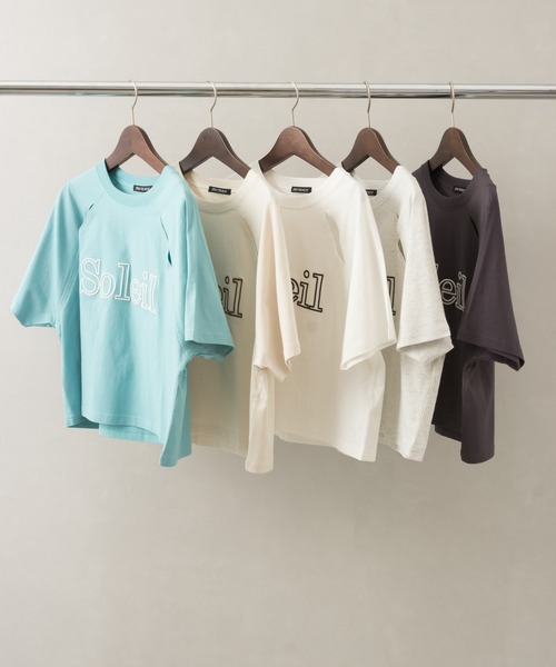 SpRay（スプレイ）の「ロゴラグランあきTシャツ（Tシャツ/カットソー・レディース・ライトブルー/アイボリー/チャコールグレー/オフホワイト/オートミール・FREE）」の11枚目の写真