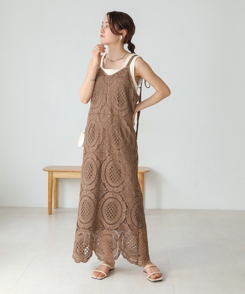 Bab(バブ)の「総レースキャミワンピース(ワンピース・レディース・モカ/ホワイト系その他/ブラック・S/M)」の14枚目の写真