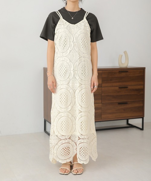 Bab(バブ)の「総レースキャミワンピース(ワンピース・レディース・モカ/ホワイト系その他/ブラック・S/M)」の21枚目の写真