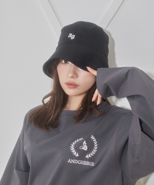 ANDGEEBEE（アンジービー）の「UNISEX ワンポイントバケットハット（ハット・レディース・ブラック・FREE）」の7枚目の写真