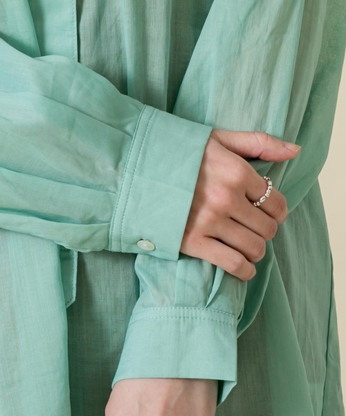 Gready Brilliant（グレディブリリアン）の「綿麻スキッパーシャツワンピース（シャツワンピース・レディース・ピンク/グリーン・FREE）」の22枚目の写真