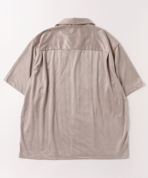 FranCisT_MOR.K.S.(フランシストモークス)の「FranCisT_MOR.K.S./フランシストモークス/MICRO ECO SUEDE S/S SHIRT/MS3007(シャツ/ブラウス・メンズ・グレー/ネイビー・2/3)」の3枚目の写真