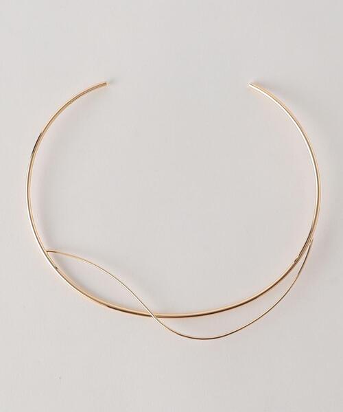 BEAUTY&YOUTH UNITED ARROWS(ビューティーアンドユースユナイテッドアローズ)の「メタル カーブクロス チョーカー(チョーカー・レディース・シルバー/ゴールド・FREE)」の3枚目の写真