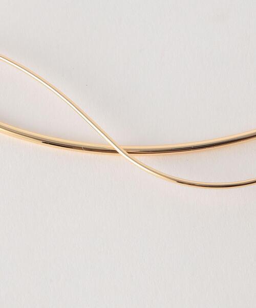 BEAUTY&YOUTH UNITED ARROWS(ビューティーアンドユースユナイテッドアローズ)の「メタル カーブクロス チョーカー(チョーカー・レディース・シルバー/ゴールド・FREE)」の4枚目の写真
