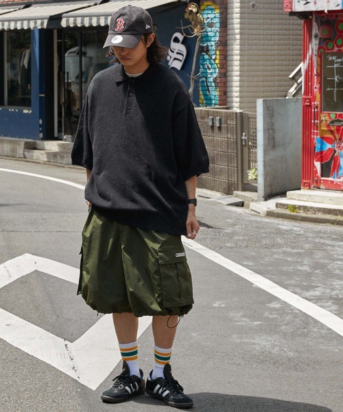 MONO-MART（モノマート）の「【retock's】カラーネップニット ビッグシルエット ポロシャツ（ポロシャツ・レディース・ブラック/ライトグレー/グリーン/ブラウン/ネイビー・M/L）」の11枚目の写真