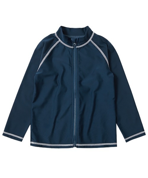 devirock（デビロック）の「UVカット スクール用 長袖ジップラッシュガード（ラッシュガード・キッズ・ネイビー/ネイビー×ホワイト/ネイビー系3/ネイビー系2/ネイビー系1・110cm/120cm/130cm/140cm/150cm/160cm/170cm）」の13枚目の写真