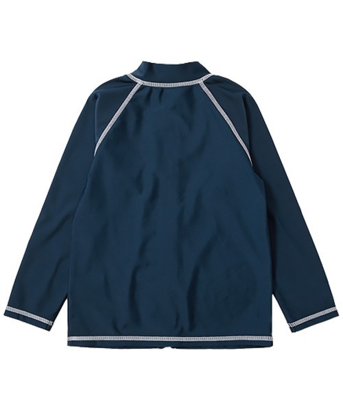devirock（デビロック）の「UVカット スクール用 長袖ジップラッシュガード（ラッシュガード・キッズ・ネイビー/ネイビー×ホワイト/ネイビー系3/ネイビー系2/ネイビー系1・110cm/120cm/130cm/140cm/150cm/160cm/170cm）」の14枚目の写真