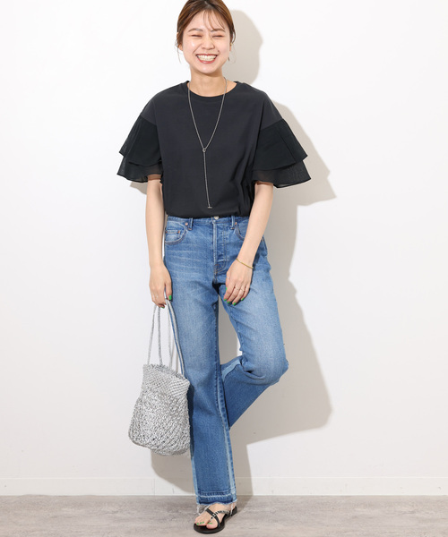 JOURNAL STANDARD relume(ジャーナルスタンダード レリューム)の「《追加2》ガゼットデニム(デニムパンツ・レディース・ネイビー・36/38/40)」の2枚目の写真