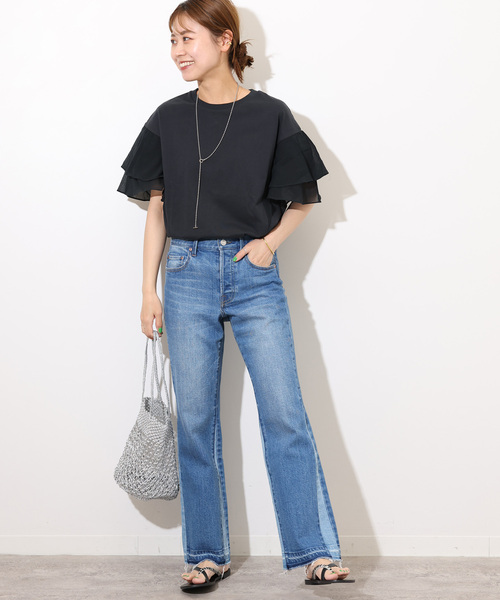 JOURNAL STANDARD relume(ジャーナルスタンダード レリューム)の「《追加2》ガゼットデニム(デニムパンツ・レディース・ネイビー・36/38/40)」の3枚目の写真