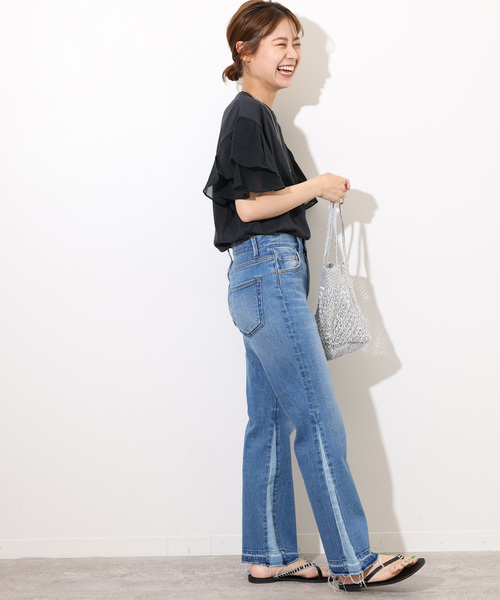 JOURNAL STANDARD relume(ジャーナルスタンダード レリューム)の「《追加2》ガゼットデニム(デニムパンツ・レディース・ネイビー・36/38/40)」の4枚目の写真