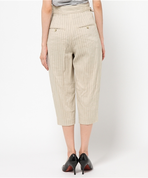 qualite（カリテ）の「ﾘﾈﾝ混ｽﾄﾗｲﾌﾟｱｼﾞｬｽﾄパンツ（その他パンツ・レディース・ベージュ/ネイビー・3/0/2/1）」の5枚目の写真