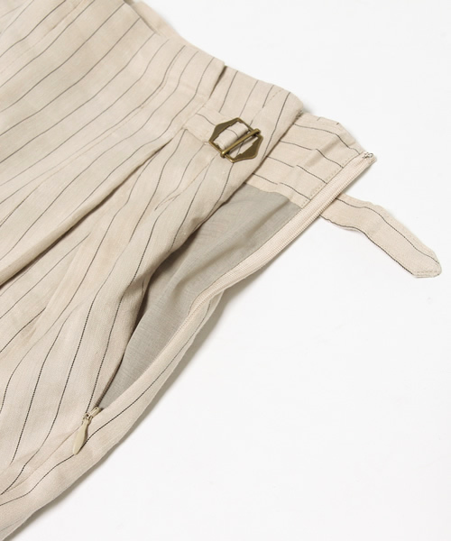 qualite（カリテ）の「ﾘﾈﾝ混ｽﾄﾗｲﾌﾟｱｼﾞｬｽﾄパンツ（その他パンツ・レディース・ベージュ/ネイビー・3/0/2/1）」の9枚目の写真