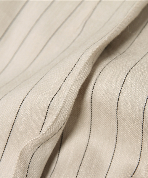 qualite（カリテ）の「ﾘﾈﾝ混ｽﾄﾗｲﾌﾟｱｼﾞｬｽﾄパンツ（その他パンツ・レディース・ベージュ/ネイビー・3/0/2/1）」の10枚目の写真