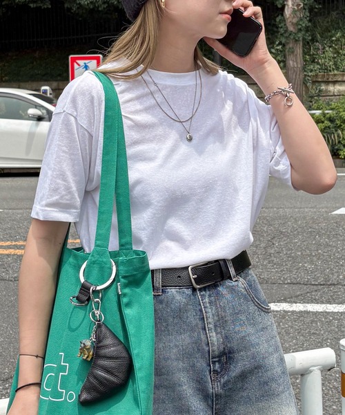 feepur（フェピュール）の「スラブ調ロゴ刺繍シアーTee（Tシャツ/カットソー・レディース・ブルー/ピンク/オートミール/オフホワイト/ブラック・MEDIUM）」の2枚目の写真