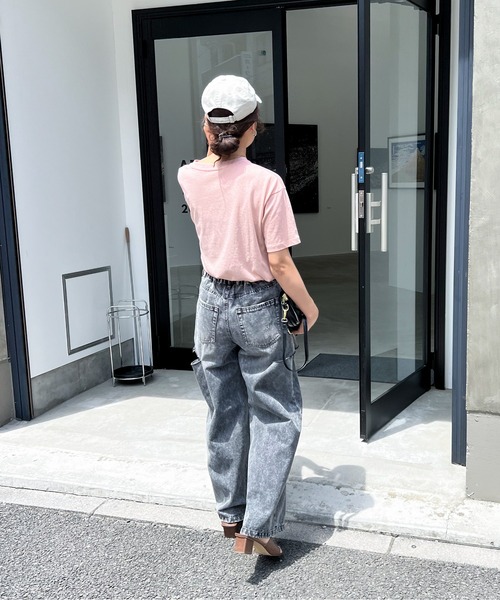 feepur（フェピュール）の「スラブ調ロゴ刺繍シアーTee（Tシャツ/カットソー・レディース・ブルー/ピンク/オートミール/オフホワイト/ブラック・MEDIUM）」の15枚目の写真