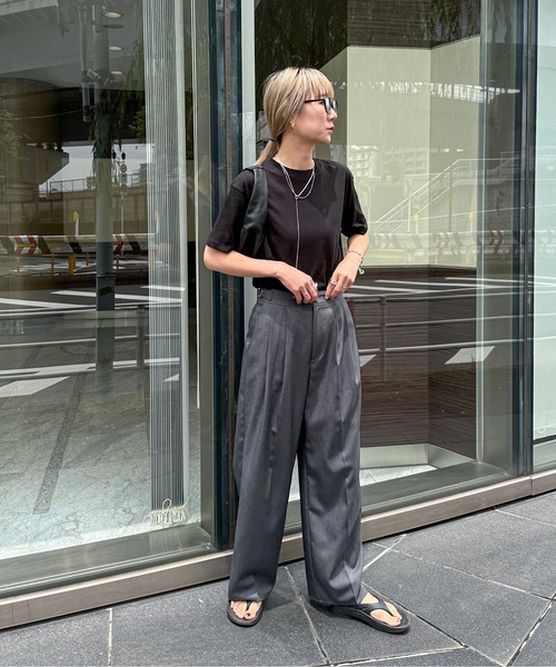 feepur（フェピュール）の「スラブ調ロゴ刺繍シアーTee（Tシャツ/カットソー・レディース・ブルー/ピンク/オートミール/オフホワイト/ブラック・MEDIUM）」の22枚目の写真