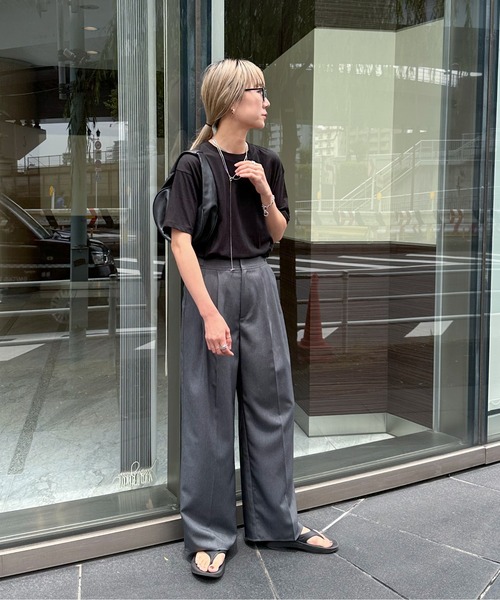 feepur（フェピュール）の「スラブ調ロゴ刺繍シアーTee（Tシャツ/カットソー・レディース・ブルー/ピンク/オートミール/オフホワイト/ブラック・MEDIUM）」の20枚目の写真